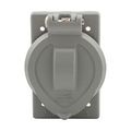 Product Image of Die Cast Aluminum Single Receptacle Cover, Self-Closing, 2.12" Face Dia., Surface Mount, 1-Gang, 7420A