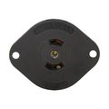 Product Image of Safety Grip Locking Flanged Outlet, #16-12 Awg, 15A, 125/250V, Black, Auto Grip, 3-Pole, 3-Wire, 7487N