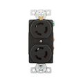 Product Image of Locking Receptacle, #14-10 Awg, 10A, 15A, 125/250V, Black, Duplex, 3-Pole, 3-Wire, 7580