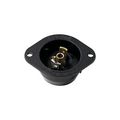 Product Image of Safety Grip Locking Flanged Inlet, 15A, Industrial, 125V, Black, Midget, Ml2, 2-Pole, 3-Wire, 7595N