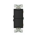 Product Image of Commercial Combo Switch, Auto-Grnd, #14-#12 Awg 15A, Resi, 120/277V, Rocker, Black, 7728BK-BOX