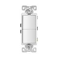 Product Image of Commercial Combo Switch, Auto-Grnd, #14-#12 Awg 15A, Resi, 120/277V, Rocker, White, 7728W-SP