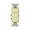 Product Image of Commercial Combo Switch, Auto-Grnd, #14-#12 Awg 15A, Resi, 120/277V, Rocker, Almond, 7729A-SP