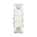 Product Image of Commercial Combo Switch, Auto-Grnd, #14-#12 Awg 15A, Resi, 120/277V, Rocker, White, 7729W-BOX