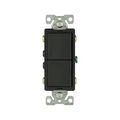 Product Image of Commercial Combo Switch, Auto-Grnd, #14-#12 Awg 15A, Resi, 120/277V, Rocker, Black, 7731BK-BOX