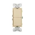 Product Image of Commercial Combo Switch, Auto-Grnd, #14-#12 Awg 15A, Resi, 120/277V, Rocker, Ivy, 7731V-BOX