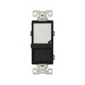 Product Image of Led Nightlight w/ Switch, Auto-Grnd/Led Nightlight, #14-#12 Awg 15A, 120V, Rocker, Black, 1-Pole, 7738BK-BOX