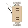 Product Image of Usb Multiport Charging Station, 5A, Flush Mount, 5V, Ivory, 2-Pole 3-Wire, Grounding, 7750V-BOX