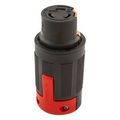 Product Image of Locking Connector, #10-6Awg, 50A, 600 Vac, 250Vdc, Black, Red, 3-Pole, 4-Wire, 0.44 To 1.06 In, 7764EX