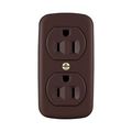 Product Image of Residential Grade Duplex Receptacle, #14 To 10 Awg, 15A, Surface, 125V, Brown, Duplex, Screw, 78B-BOX