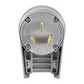 Product Image of Arrow HartAngled Plug, #12-4Awg 50A, Range & Dryer, 125/250V, Gray, 10-50P, 3-Pole, 3-Wire, 7952AN