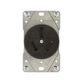 Product Image of Receptacle, Range, #12 -4Awg 50A, 125/250V, Back, Black, Nema 10-50R, 3-Pole, 3-Wire, 7985N