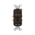 Product Image of Commercial Specification Grade Duplex Receptacle, #14-10 Awg, 20A, 250V, SideWire, Brown, 6-20R, 815B-BOX