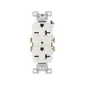 Product Image of Commercial Specification Grade Duplex Receptacle, #14-10 Awg, 20A, 250V, SideWire, White, 6-20R, 815W-BOX