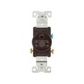 Product Image of Commercial Specification Grade Single Receptacle, #14-10 Awg, 15A, 250V, SideWire, Brown, 6-15R, 816B-BOX