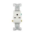 Product Image of Commercial Specification Grade Single Receptacle, #14-10 Awg, 15A, 250V, SideWire, White, 6-15R, 816W-BOX