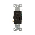Product Image of Commercial Grade Single Receptacle, #14-10 Awg 15A, 125V, SideWire, Black, Screw, Pvc, 817BK