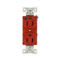 Product Image of Arrow Hart Heavy-Duty Duplex Receptacle, #14-10 Awg 15A, Healthcare, 125V, Red, Pvc, 8200RD