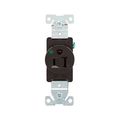 Product Image of Arrow Hart Extra Heavy-Duty Single Receptacle, #14-10 Awg 15A, Healthcare, 125V, Brown, 8210B