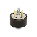Product Image of Safety Grip Locking Plug, Stand-Alone Box Packaging, 20A, 120/250V, Black, 3-Pole, 3-Wire, 825-BOX