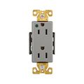 Product Image of Arrow Hart Extra Heavy-Duty Duplex Receptacle, #14-10 Awg 15A, Healthcare 125V, Gray, Duplex, 8262GY
