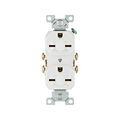 Product Image of Commercial Grade Duplex Receptacle, #14-10 Awg 15A, 250V, SideWire, White, 6-15R, Duplex, Screw, 826W-BOX