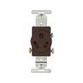 Product Image of Arrow Hart Industrial Single Receptacle, #14-10 Awg 20A, 277V, Side Wire, Brown, 7-20R, 834B-BOX
