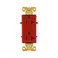 Product Image of Arrow Hart Duplex Receptacle, #14-10 Awg 20A, 125V, Red, 5-20R, Duplex, Auto-Grounding, 8362RD