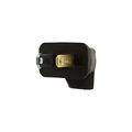 Product Image of Straight Blade Angled Plug, #18-16 Awg 15A 125V, Black Rubber, 1-15P, 2-Pole, 2-Wire, 84-6BK-BOX