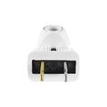 Product Image of Straight Blade Angled Plug, #18-16 Awg 15A 125V, White Rubber, 1-15P, 2-Pole, 2-Wire, 84-6W-BOX