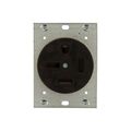Product Image of Receptacle, #14 To 10Awg 50A, 250V, Black, Nema 15-50R, 3-Pole, 4-Wire, Screw, 3-Phase, Power, 8450N
