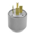 Product Image of Arrow HartAuto Grip Plug, #12-4Awg 50A, Range & Dryer, 250V, Gray, 15-50P, 3-Pole, 4-Wire, 8452N