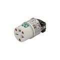 Product Image of Arrow Hart Safety Grip Straight Blade Connector, #18-12 Awg 20A, 250V, Clear, 6-20R, 2-Pole, 8469