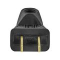 Product Image of Straight Blade Angled Plug, #18-16 Awg 15A 125V, Black Rubber, 1-15P, 2-Pole, 2-Wire, 84BK-BOX
