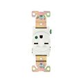 Product Image of Arrow Hart Single Receptacle, #14-10 Awg 15A, Healthcare, 250V, High-Impact Nylon, 6-15R, 8610W
