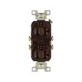 Product Image of Commercial Grade Duplex Receptacle, #14-10 Awg 20A, 125V, SideWire, Brown, 5-20R, Duplex, Screw, 877B-BOX