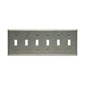 Product Image of Toggle Wallplate, Stainless Steel, Toggle Cutout, Stainless Steel, 6-Gang, Standard, Ed Box, 93076-BOX
