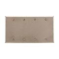 Product Image of Blank Wallplate, Stainless Steel, Blank Cutout, Stainless Steel, 4- Gang, Standard, Ed Box, 93154-BOX