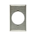 Product Image of Power Outlet & Locking Wallplate, Stainless Steel, 2.15" Hole Cutout, Stainless Steel, 1-Gang, 93221-BOX