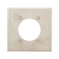 Product Image of Power Outlet & Locking Wallplate, Stainless Steel, 2.28" Hole Cutout, 2-Gang, 93228-BOX