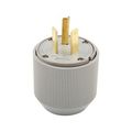 Product Image of Arrow Hart Auto Grip Plug, #12-4 Awg 30A, Range & Dryer, 125/250V, Gray, 10-30P, 3-Pole, 3-Wire, 9337N