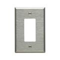 Product Image of Decorator / Gfci Wallplate, Stainless Steel, Decorator Cutout, Stainless Steel, Single-Gang, 93834-BOX