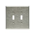 Product Image of Toggle Wallplate, Stainless Steel, Toggle Cutout, Stainless Steel, 2- Gang, Oversize, Ed Box, 93872-BOX