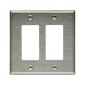Product Image of Decorator / Gfci Wallplate, Stainless Steel, Decorator Cutout, Stainless Steel, 2-Gang, 93935-BOX