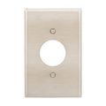 Product Image of Single Receptacle Wallplate, Stainless Steel, 1.406" Hole Cutout, Stainless Steel, Single-Gang, 93991-BOX