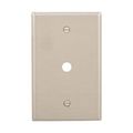 Product Image of Telephone & Coaxial Wallplate, Stainless Steel, 0.37" Hole Cutout, Stainless Steel, Single-Gang, 93996-BOX