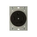 Product Image of Receptacle, #12 -4 Awg, 60A, Flush, 125/250V, Back, Black, Nema 14-60R, 3-Pole, 4-Wire, 9460N