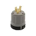 Product Image of Safety Grip Locking Plug, #16-12 Awg, 20A, 125/250V, Gray, Safety Grip, 3-Pole, 3-Wire, 9965C