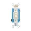 Product Image of Arrow Hart Toggle Switch, #14-10 Awg, 15A, 120/277V, Back & Side, Screw, Ivory, 3-Way, Phenolic, AH1203LTV