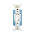 Product Image of Arrow Hart Toggle Switch, #14-10 Awg, 15A, 120/277V, Back & Side, Screw, White, 3-Way, Phenolic, AH1203LTW